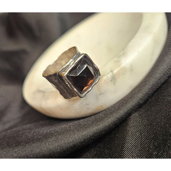 Silpada Vintage Smoky Quartz Ring 8.5 Holiday - Picture 1 of 9